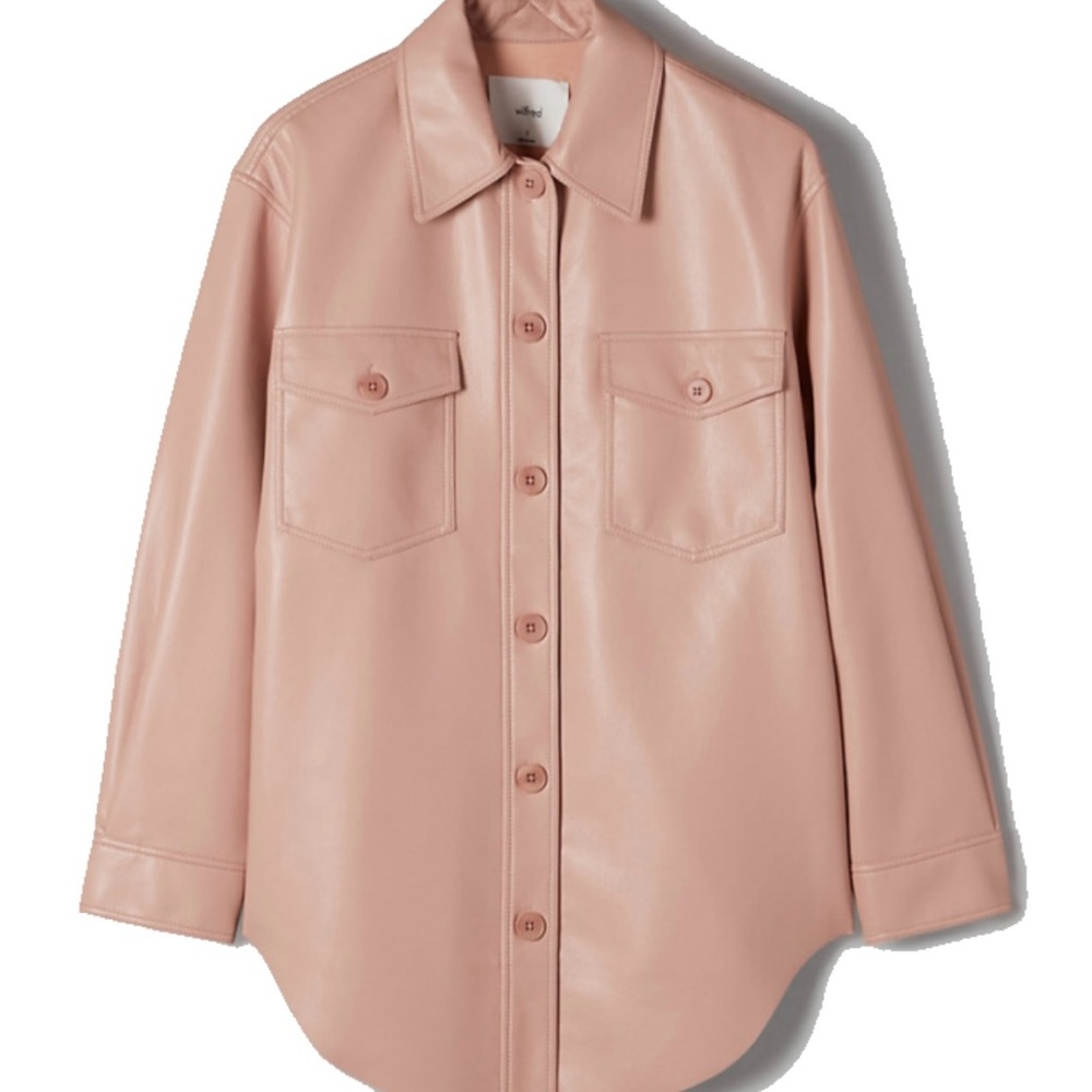 Aritzia Wilfred Vegan Leather Ganna Jacket XS